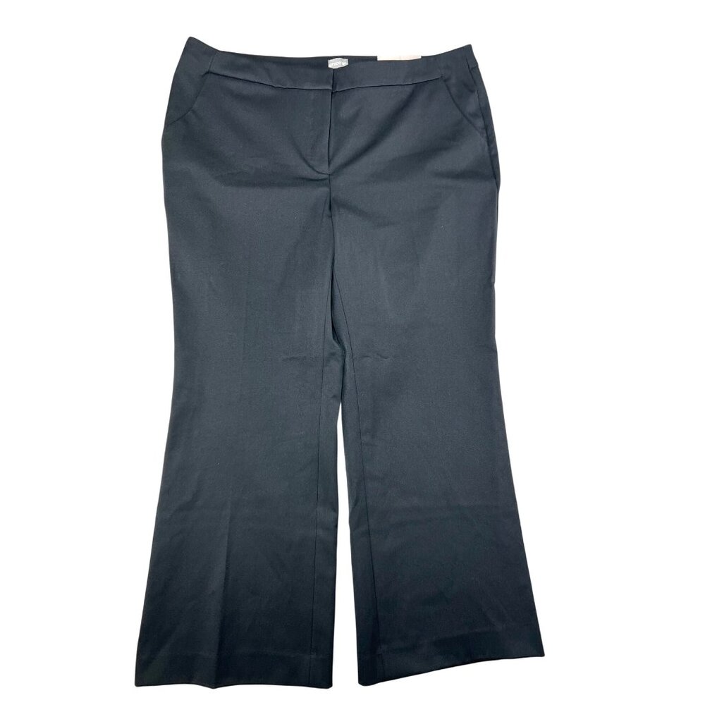 Chicos Womens So Slimming Black Trousers Mid-Rise Straight Fit Size 16P 3P - Picture 3 of 13